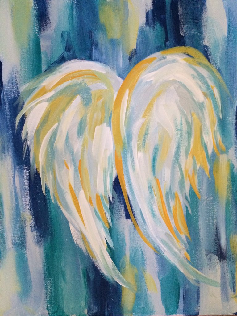 768x1024 Angel Wings Adult Art Classes Kids Art Classes In Greenville, Sc - Watercolor Angel Wings