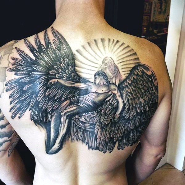 600x600 Top 100 Best Wing Tattoos For Men - Watercolor Angel Wings Tattoo