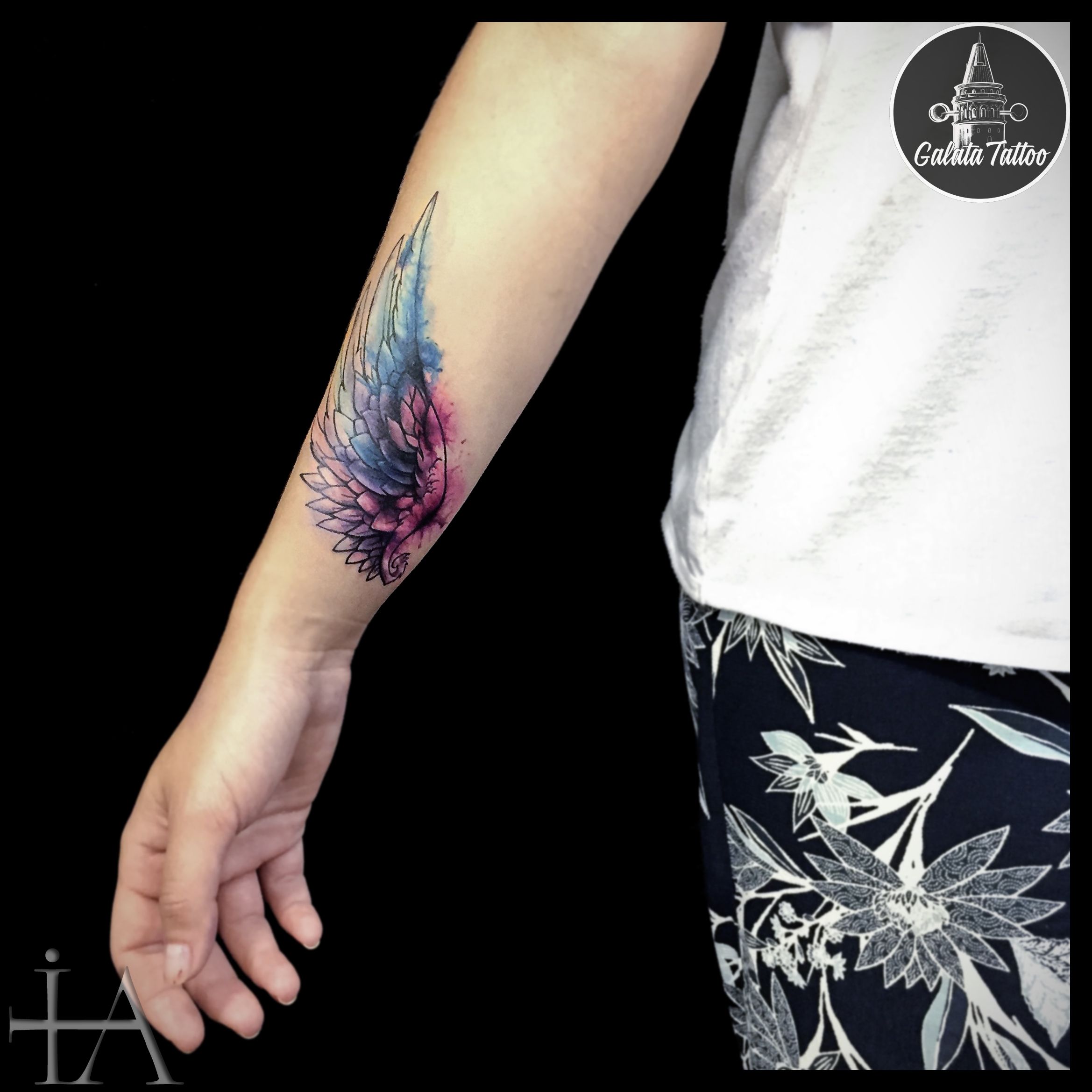 2338x2338 Watercolor Wing Tattoo My Works Watercolor, Tattoo - Watercolor Angel Wings Tattoo