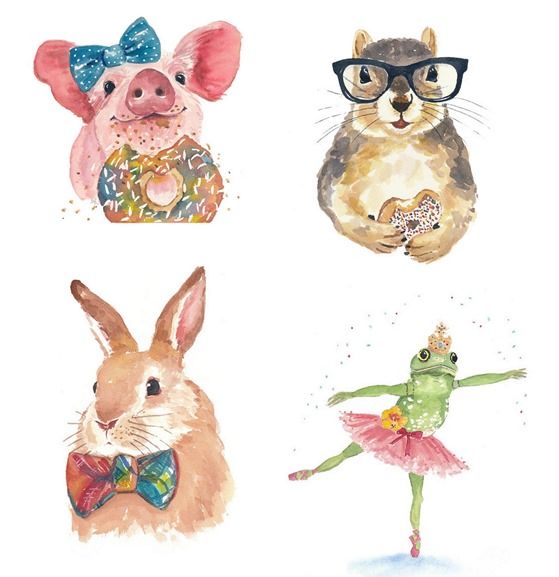 559x577 Centsational Girl Blog Archive Watercolor Animal Prints - Watercolor Animal Prints