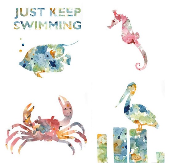 558x535 Watercolor Animal Prints Centsational Style - Watercolor Animal Prints