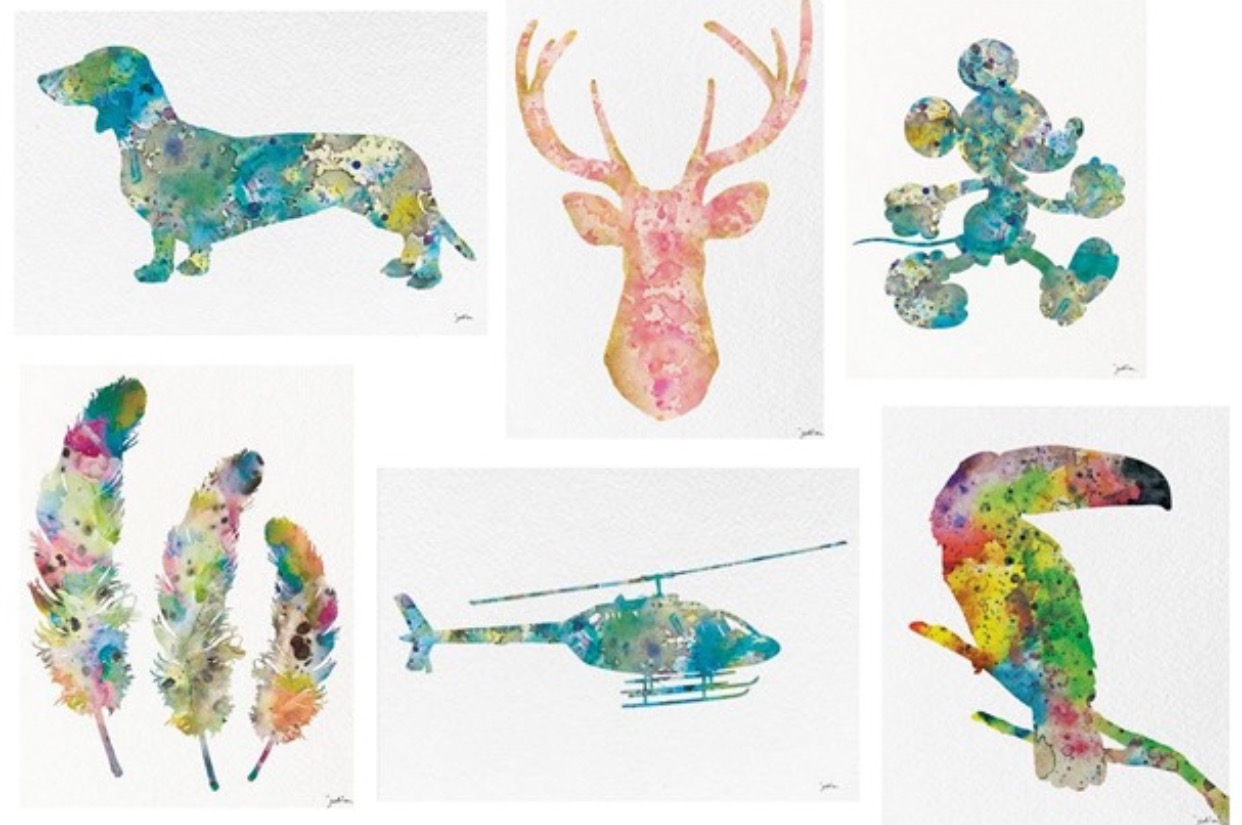 1242x825 Summer 2016 Projects Are Lining Up Bluebird Art Studio - Watercolor Animal Silhouettes