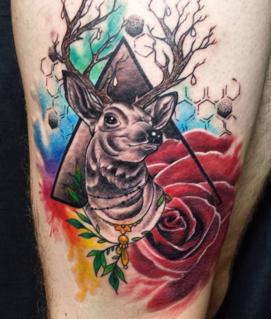 870x1024 Most Beautiful Watercolor Tattoo Ideas Mybodiart - Watercolor Animal Tattoo