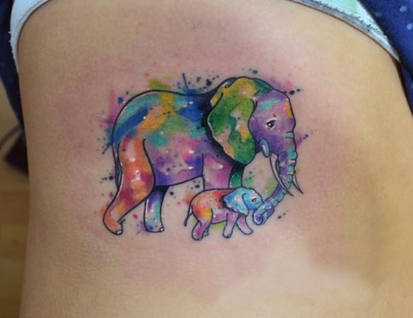 600x462 Watercolor Tattoo The Colorful Trend Among The Tattoos Hum Ideas - Watercolor Animal Tattoo