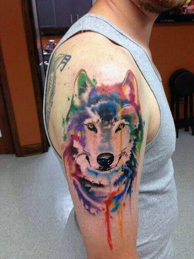 384x512 100 Watercolor Tattoo Designs For Men - Watercolor Animal Tattoo