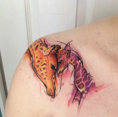 480x476 We Love Watercolor Animal Tattoos Nothing Shows The Colorful - Watercolor Animal Tattoo