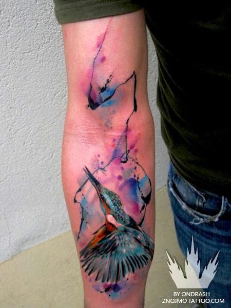 450x600 15 Animal Tattoo Ideas For Female Tattoos - Watercolor Animal Tattoo