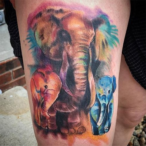 Watercolor Animal Tattoo at PaintingValley.com | Explore collection of ...