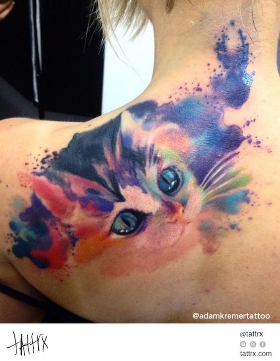 564x728 32 Charming Watercolor Animal Tattoo Designs Amazing Tattoo Ideas - Watercolor Animal Tattoo