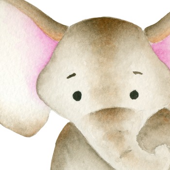 350x350 Jungle Animals Clipart, Watercolor Animals, Animal Illustration, Zoo - Watercolor Animals