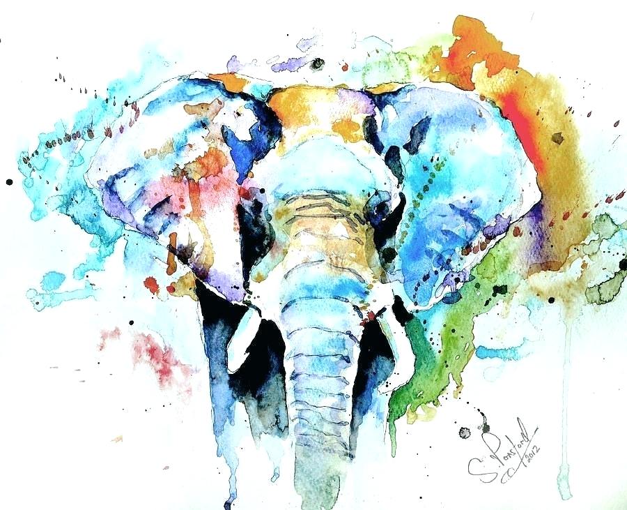 Easy Watercolor Ideas Animals - 90 Easy Abstract Painting Ideas that