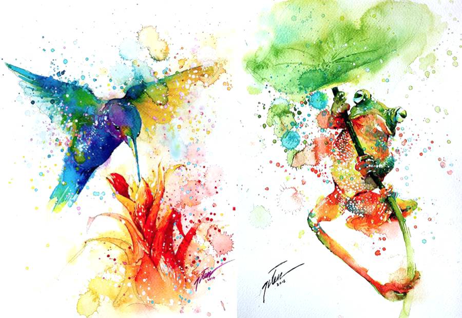 900x620 Watercolor Animals Cute Watercolor Animals Free Vector Watercolor - Watercolor Animals Easy