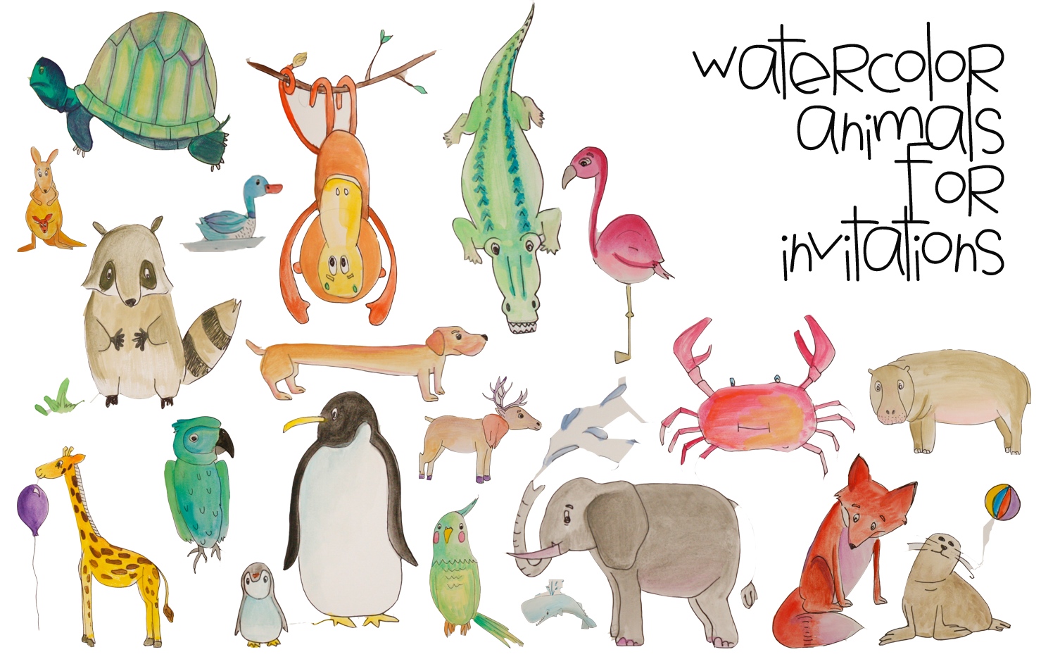 1479x936 Watercolor Animals - Watercolor Animals Easy