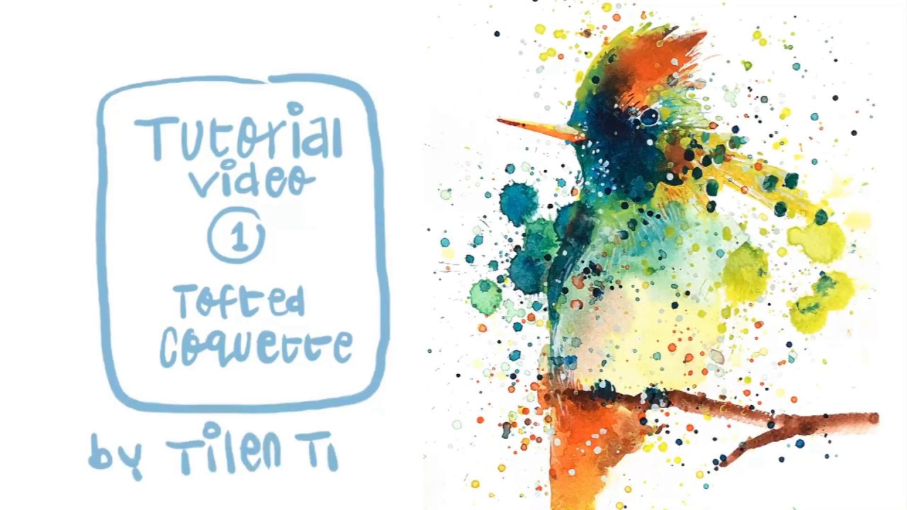 1280x720 Splashed Animals Watercolour Tutorial Video - Watercolor Animals Tutorial