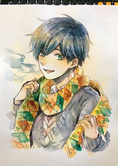 236x330 Pin By Anna Hatora On Inspiration Colorful Anime - Watercolor Anime Art