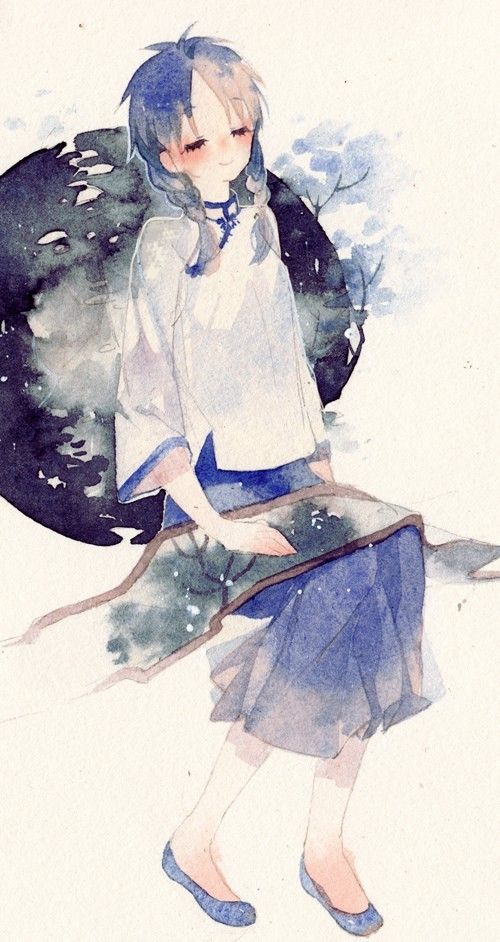 500x942 Pin By Clarize On Brilliant Art In 2018 Anime - Watercolor Anime Art