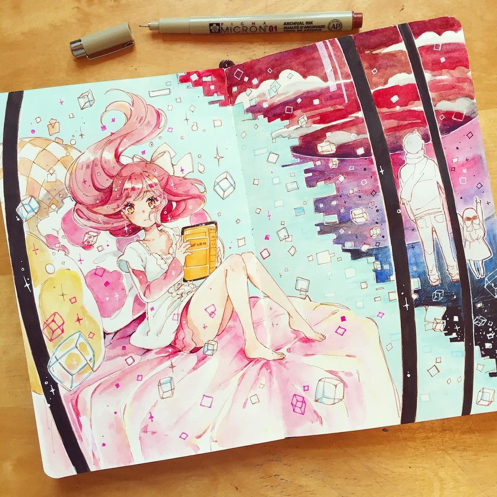 1000x1000 The Top 75 Anime Style Artists To Follow On Instagram Anime - Watercolor Anime Art
