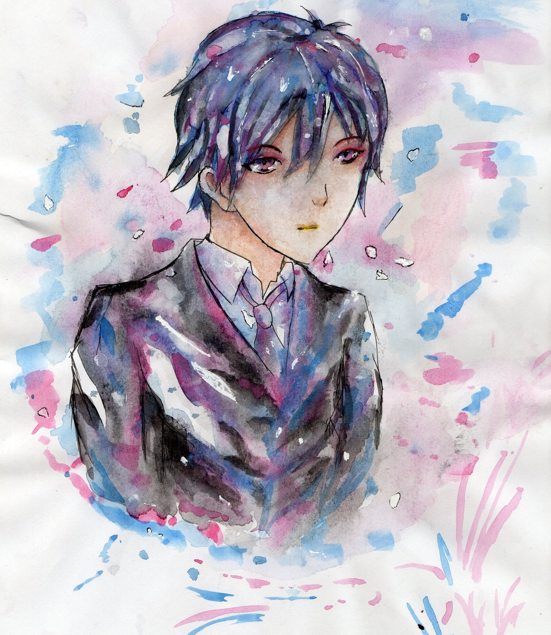 Watercolor Anime Art At PaintingValley.com | Explore Collection Of ...