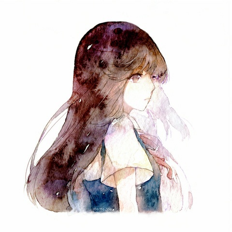 480x480 Image About Cute In By Z - Watercolor Anime Girl