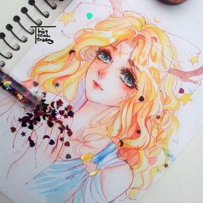 400x400 Trinh On Twitter Do You Like Gothic Lolita - Watercolor Anime Girl