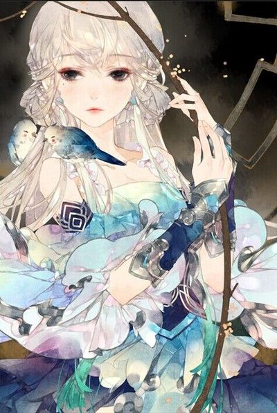400x597 Click To Open Full Size On Anime Fantasy - Watercolor Anime Girl