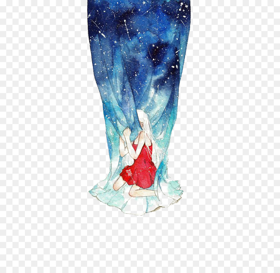 900x880 Download Artist Watercolor Painting Drawing Anime Star Girl - Watercolor Anime Girl