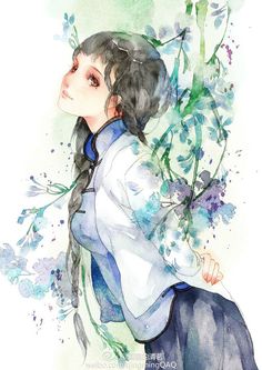 236x333 17 Best Manga Watercolor Images Drawings, Paintings - Watercolor Anime Painting