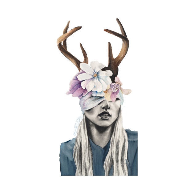 630x630 Deer Antler Watercolor Design - Watercolor Antlers