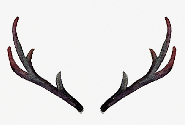 650x438 Hand Painted Watercolor Antlers, Watercolor Clipart, Antlers, Hand - Watercolor Antlers