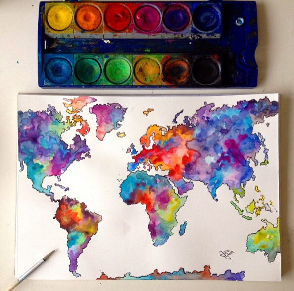 594x587 Pin By Patricia Z On Watercoloracrylic Painting - Watercolor App