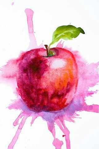 320x480 Watercolor Apple Watercolour - Watercolor Apple