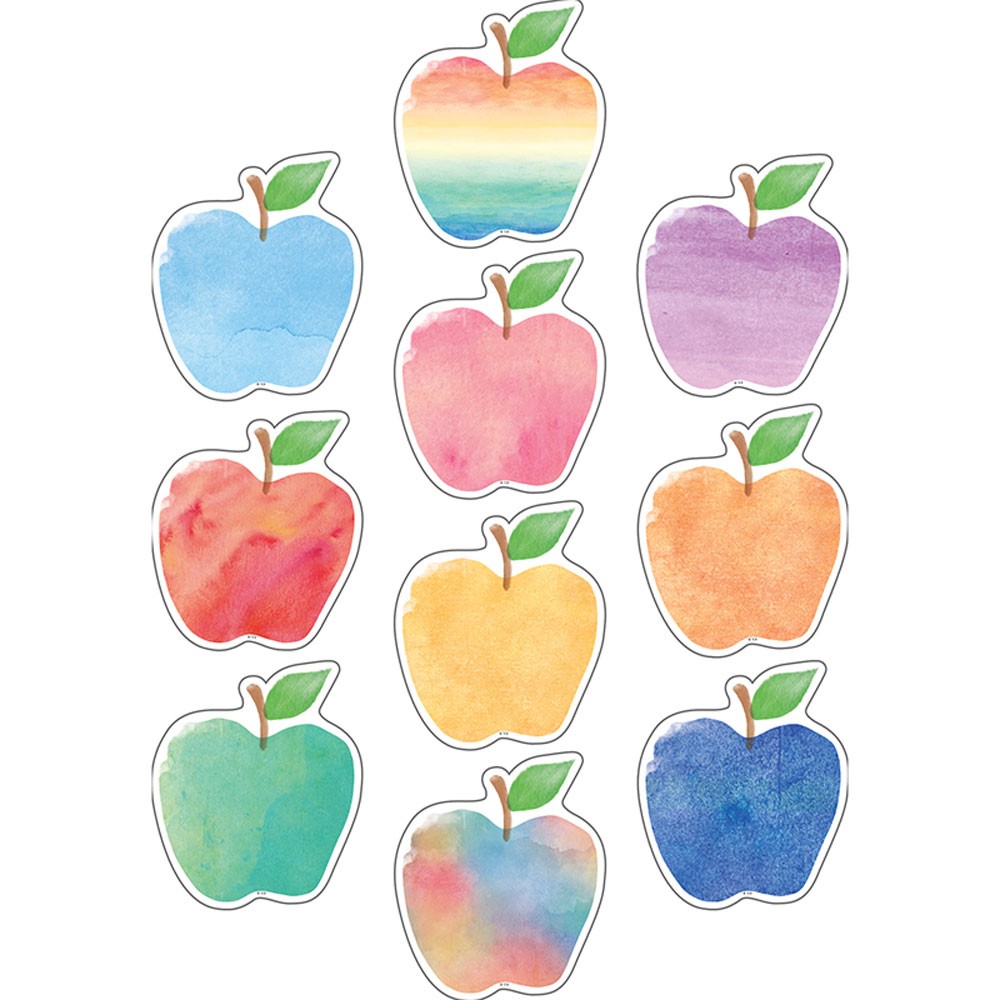 1000x1000 Watercolor Apples Accents - Watercolor Apple