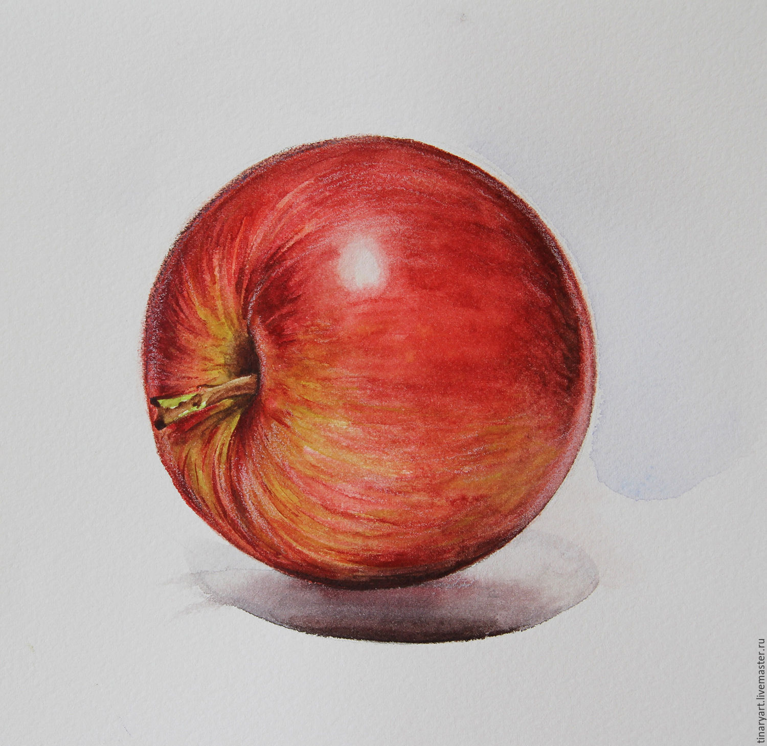 1500x1458 Watercolor Apple Shop Online On Livemaster With Shipping - Watercolor Apple