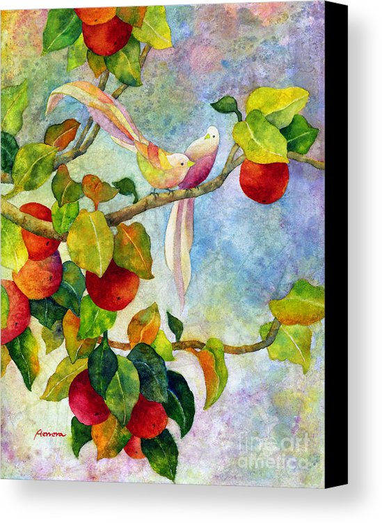 549x750 Birds On Apple Tree Canvas Print Canvas Art By Hailey E Herrera - Watercolor Apple Tree
