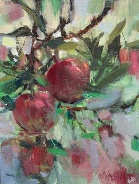 455x600 Apple Impression - Watercolor Apple Tree