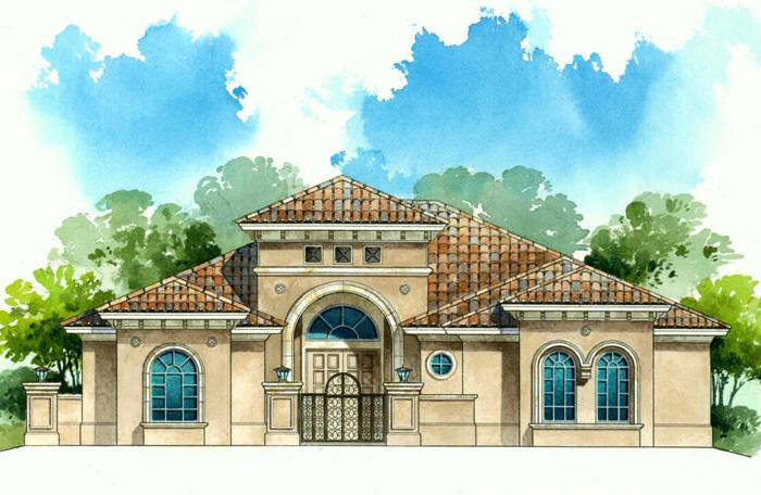 700x456 Elevation Architectural Rendering Styles - Watercolor Architectural Renderings