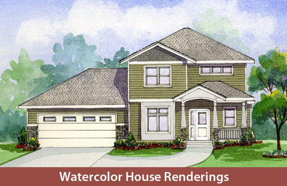 575x373 Lucas Art Works Architectural Watercolor Rendering Services And - Watercolor Architectural Renderings