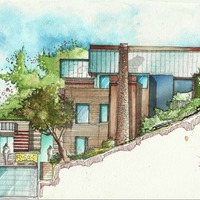 200x200 Watercolor Architectural Rendering Helwan University Head Of - Watercolor Architectural Renderings