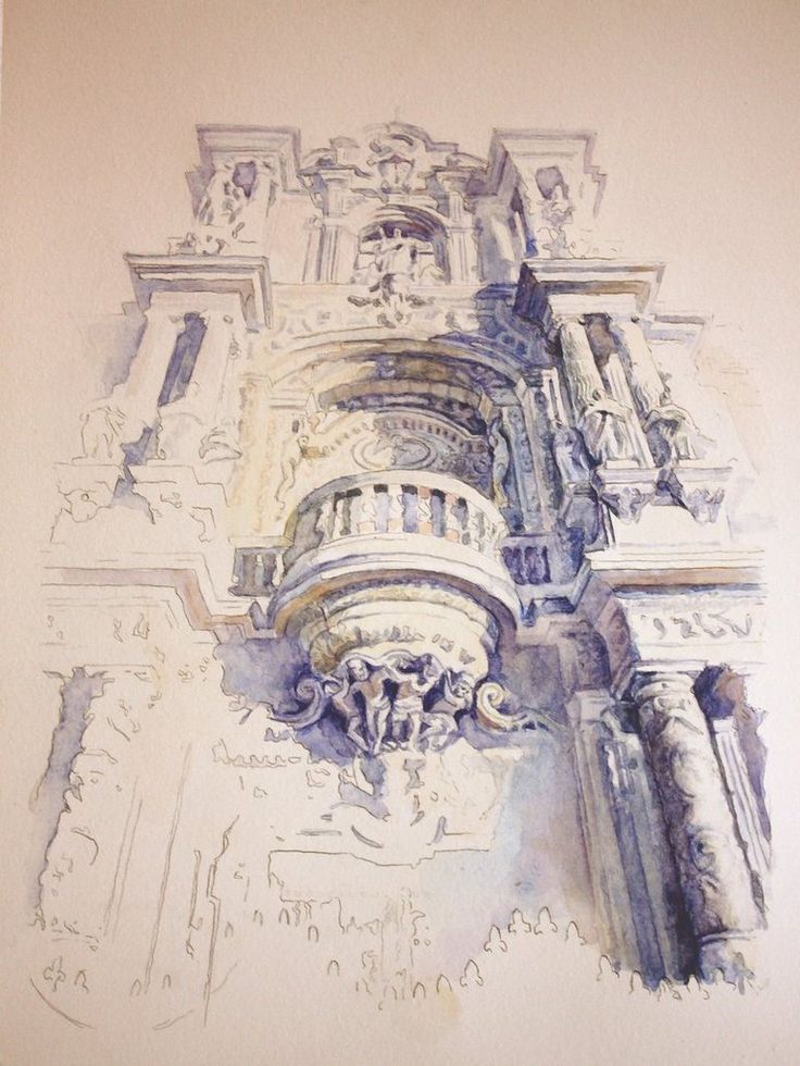 736x980 5689ec3be6fcecacbc137b70ab1b225f Architecture Sketches Watercolor - Watercolor Architecture