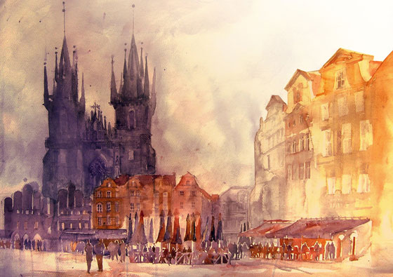 560x395 Watercolor + Architecture Thee Blog - Watercolor Architecture