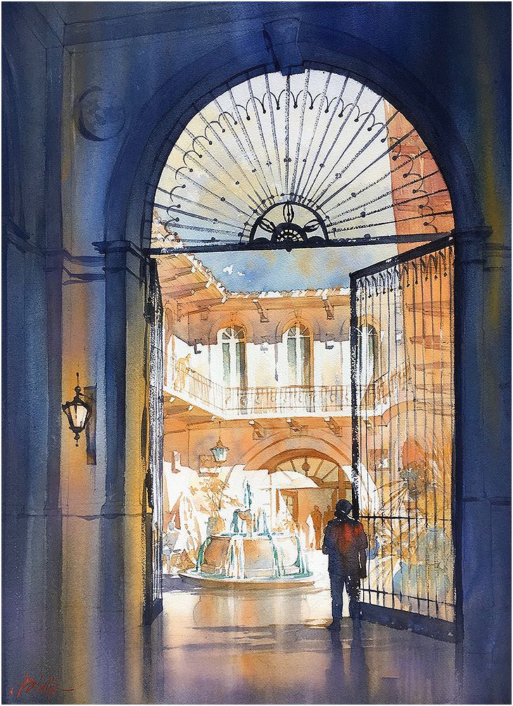 729x1004 Watercolor Art And Architecture Combine Through Thomas Schaller - Watercolor Architecture