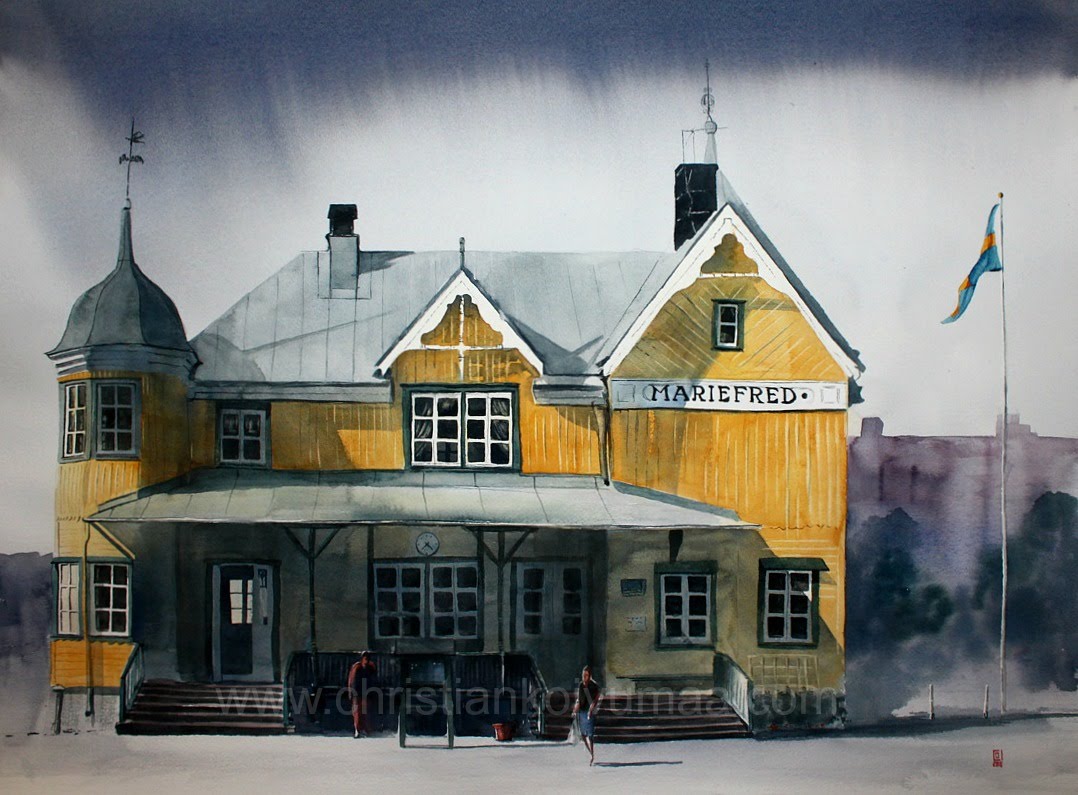 1078x795 Watercolor Architecture - Watercolor Architecture