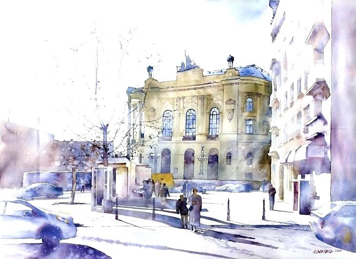 730x531 Architecture Watercolor Zelfstandig.co - Watercolor Architecture