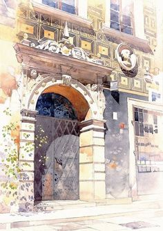 236x333 Classic Watercolor Paintings Blog About Drawing, Painting - Watercolor Architecture