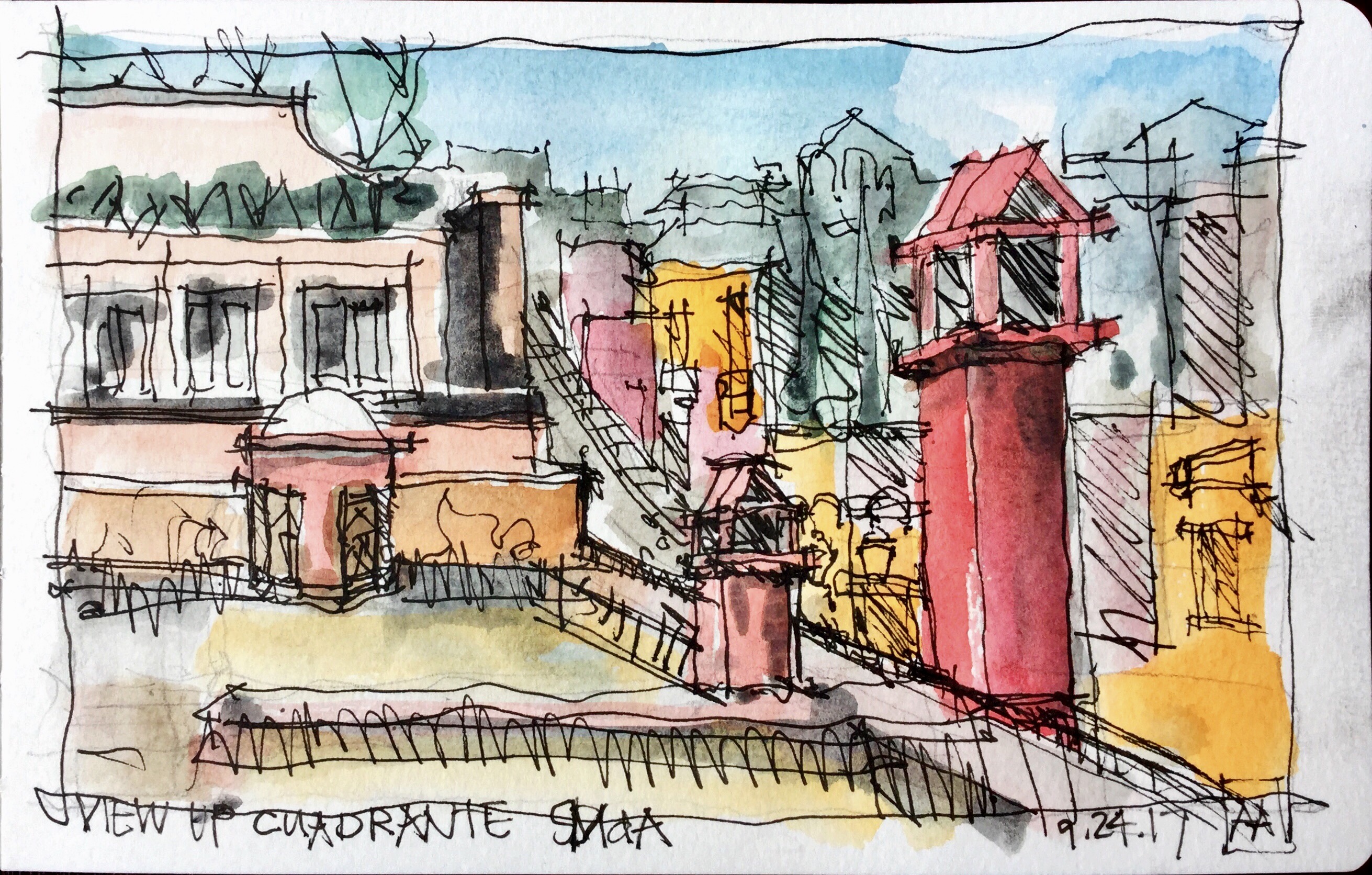 2622x1672 Sketches Akard Architecture - Watercolor Architecture Sketch