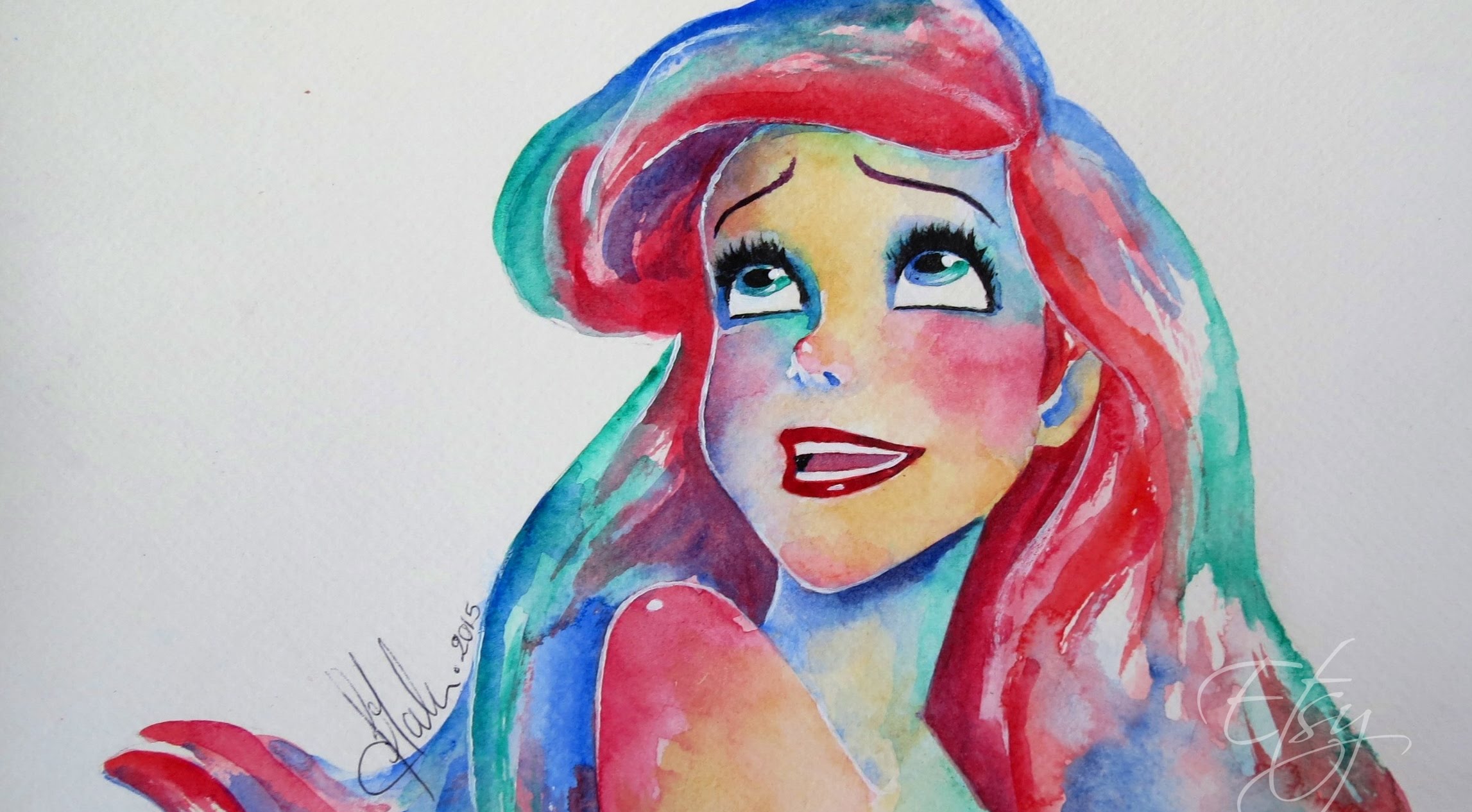 2294x1266 Ariel Watercoloraquarelle - Watercolor Ariel