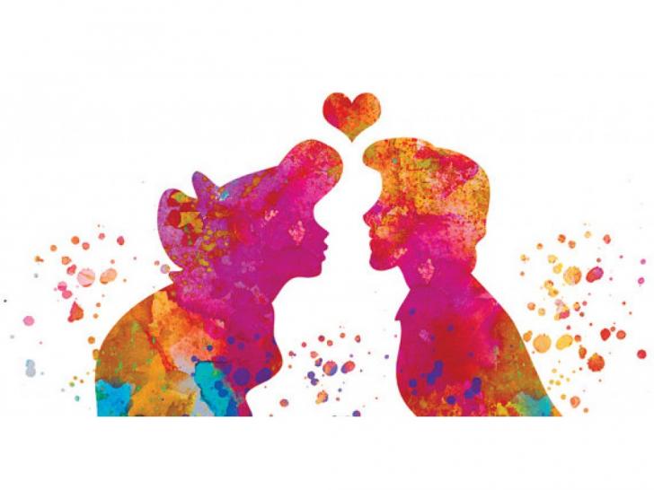 728x546 Ariel And Eric Watercolor Chrome Theme - Watercolor Ariel