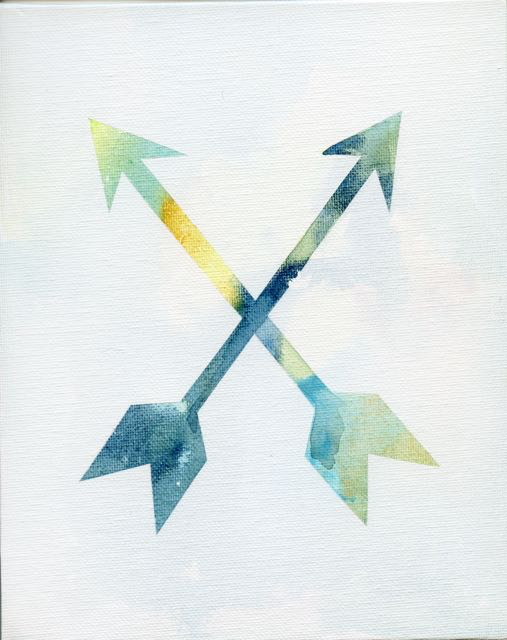507x640 Watercolor Arrow Print Emu Online Store Powered By Storenvy - Watercolor Arrow