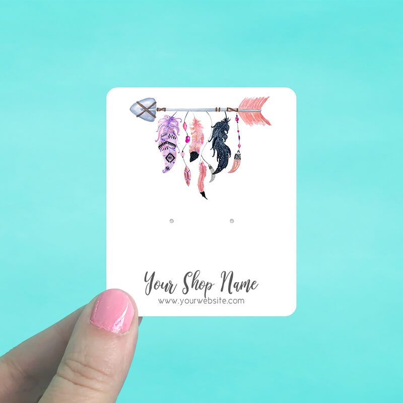 800x800 Watercolor Arrow Amp Feathers Jewelry Display Cards Saddle Hill - Watercolor Arrow