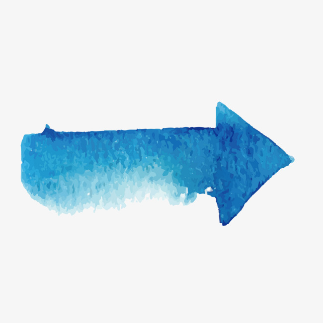 650x651 Blue Watercolor Arrows, Blue, Watercolor, Arrow Png And Vector For - Watercolor Arrow